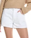 Frame Le Grand Garcon Frayed Denim Shorts In White