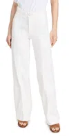Frame Womens Au Natural Clean Braided-waistband Straight-leg Mid-rise Jeans In Au Natural Clean