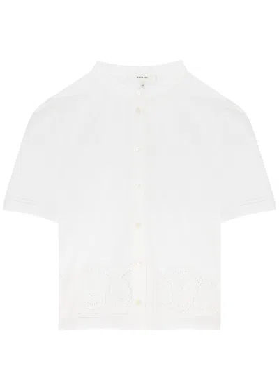 FRAME BRODERIE ANGLAISE COTTON SHIRT