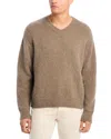 Frame Light Regular Fit Cashmere Silk Blend Sweater In Brown