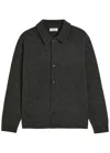 Frame Brushed Wool And Yak-blend Overshirt In Black
