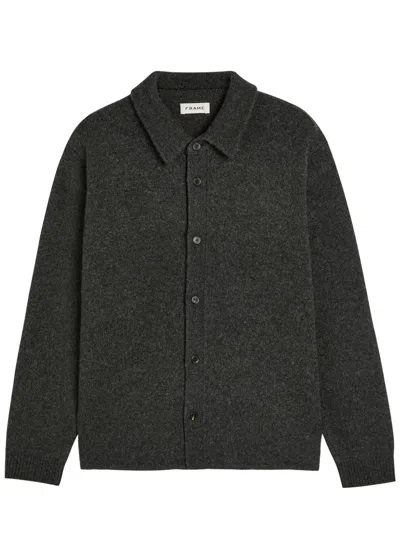 FRAME FRAME BRUSHED WOOL AND YAK-BLEND OVERSHIRT
