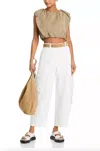 Frame Bubble Cargo Pants In White In White