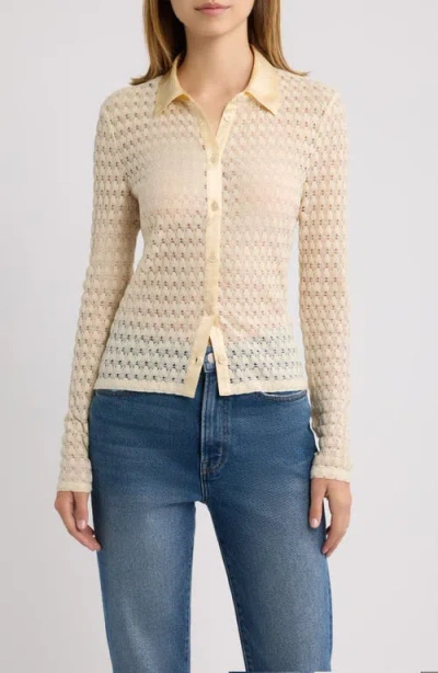 Frame Bubble Stitch Shirt In Cream