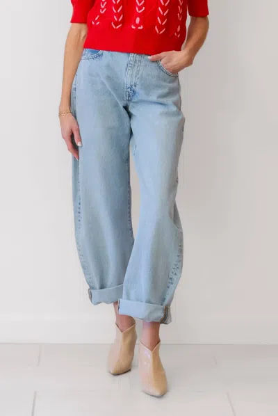 Frame Bubble Wide-leg Jeans In Outlaw In Blue