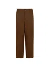 Frame Button Cuff Trousers In Brown