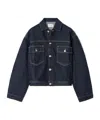 Frame Button Denim Jacket In Blue
