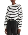 Frame Striped Cotton-blend Sweatshirt In Navy Multi
