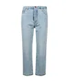 Frame The Vertical High Waist Ankle Relaxed Straight Leg Jeans In Blue