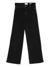 Frame Button-fastening Jeans In Black
