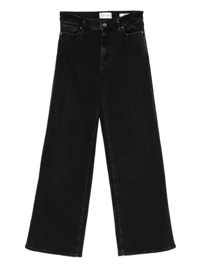Frame Button-fastening Jeans In Black