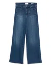 Frame Button-fastening Jeans In Blue