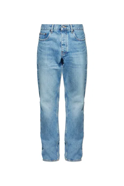 Frame Button-fastening Jeans In Brown