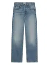 Frame Mid-rise Straight-leg Denim Trousers In Blue