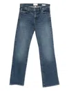 Frame Button-fly Stretch-cotton Jeans In Blue
