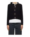 Frame Denim Shrunken Cashmere Cardigan In Black