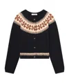 Frame Button-front Cardigan In Black