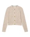 Frame Button-front Cardigan In Brown