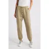 Frame Button Front Cotton Blend Sweatpants In Vintage Military