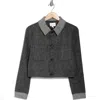 Frame Button Front Jacket In Brown