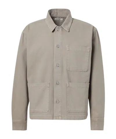 Frame Button-front Jacket In Gray