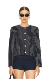 Frame Button Front Jacket In Dark Navy Multi In Ë‹¤í�¬ Ë„¤ì�´ë¹„ Ë©€í‹°