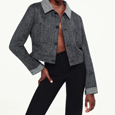 Frame Button Front Jacket In Check Multi
