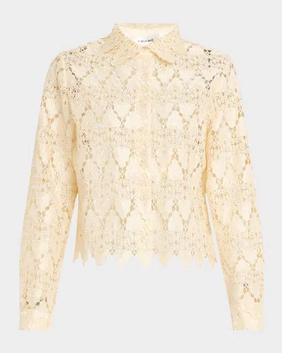 FRAME BUTTON-FRONT LACE SHIRT