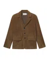 Frame Button-front Leather Jacket In Green