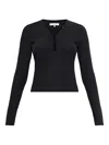 Frame Button Ribbed Top In Black