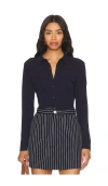 Frame Button Up Shirt In Navy