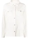Frame Long-sleeved Buttoned Shirt In White
