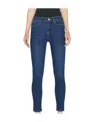 Frame Le High Slit Hem Ankle Skinny Jeans In Blue