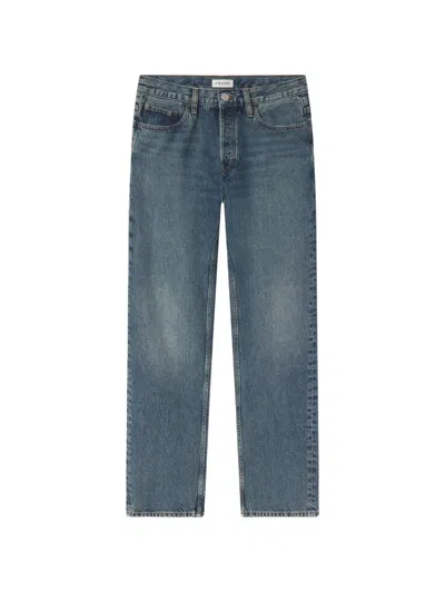 Frame Buttoned Denim Jeans In Blue