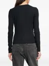 Frame Buttoned Knitted Cardigan In Black