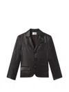 Frame The Leather Smart Blazer In Blue