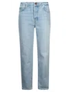 Frame Buttoned Straight Jeans In Fizz Indigo