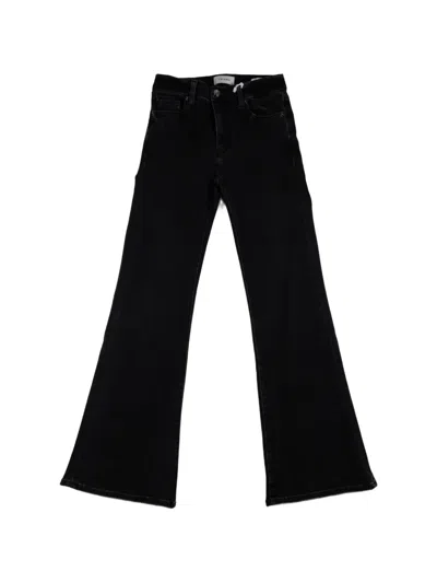 Frame Button-fastening Flared Jeans In Black