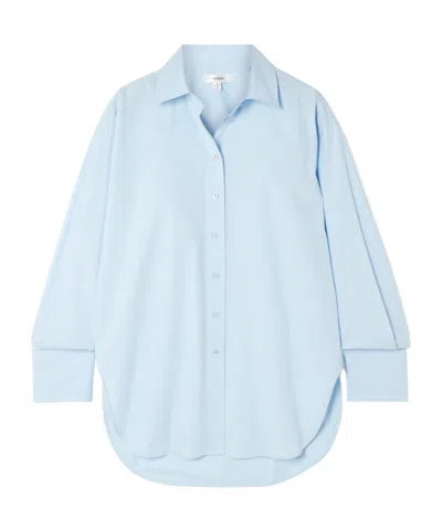 Frame Button-up Long Sleeve Shirt In Blue