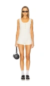Frame Cable Playsuit In 奶油色