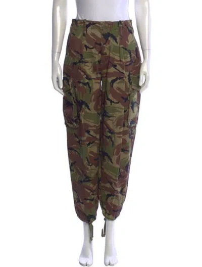 Pre-owned Frame Camouflage Print Wide Leg Pants In Multi