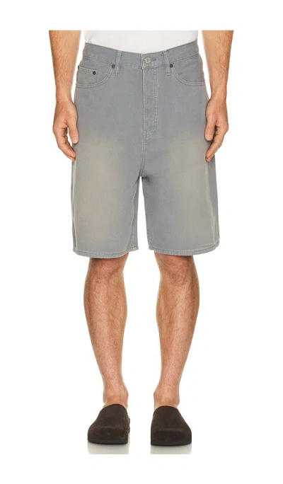 Frame Canvas Baggy Shorts In Blue