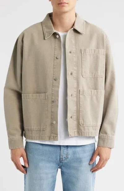 Frame Cotton-canvas Chore Jacket In Gray