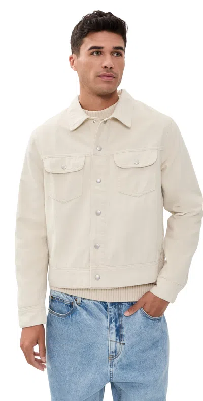 Frame Canvas Trucker Jacket Off White In Neutral