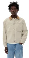 Frame Canvas Utility Jacket Beach Sand In Neutral