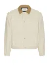 Frame Canvas Utility Jacket Beach Sand In Neutral