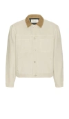 Frame Canvas Utility Jacket Beach Sand In Neutral