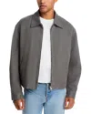 Frame Canvas Zip Trucker Jacket In Gray
