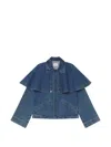 Frame Womens Figure The Cape Boxy-fit Denim Jacket In Blue