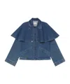 Frame Womens Figure The Cape Boxy-fit Denim Jacket In Blue